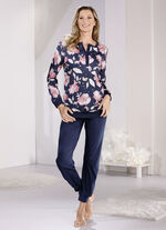 Schlafanzug mit Bündchenabschlüssen aus reiner Baumwolle 