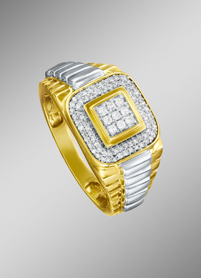 Herrenring mit Diamanten 