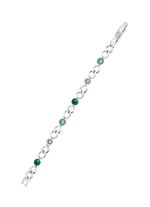 Armband mit gr&uuml;nen Kristallen 
