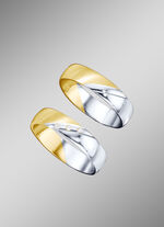 Trauring in Gelb-Wei&szlig;gold 