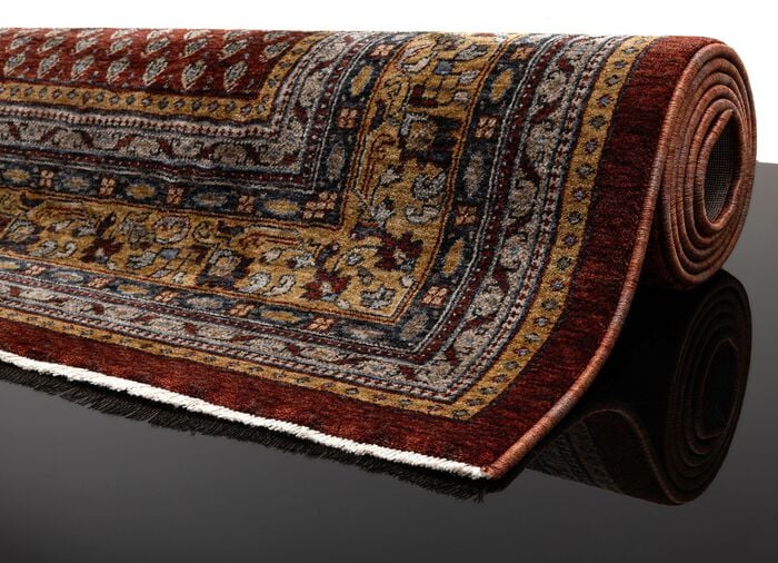 Klassisch schöne Brücken und Teppiche mit hoher Flordichte ROT