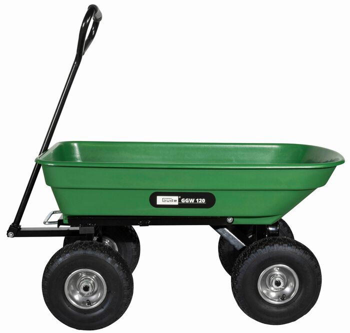 Gartenwagen von G&uuml;de mit Kippfunktion GR&Uuml;N-SCHWARZ