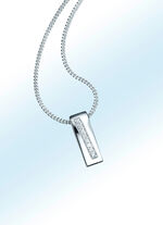 Anh&auml;nger mit synth. Zirkonia und Panzerkette 