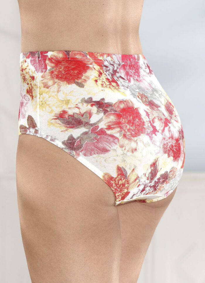 Viererpack Slips mit h&uuml;bschem Floraldessin 