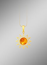 Wundersch&ouml;ner Anh&auml;nger mit echt Bernstein 