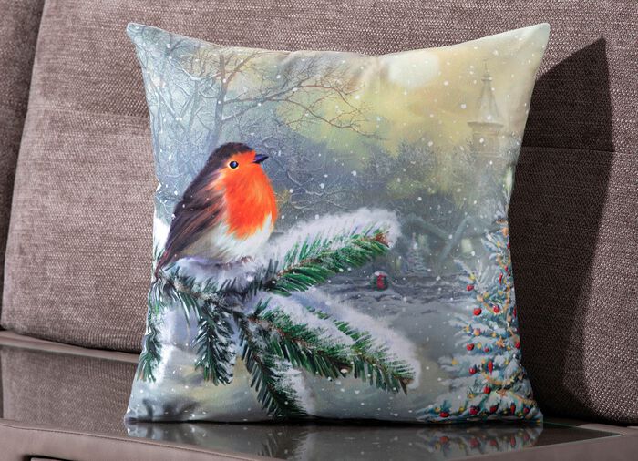 Kissenbezug mit winterlichen Motiv 
