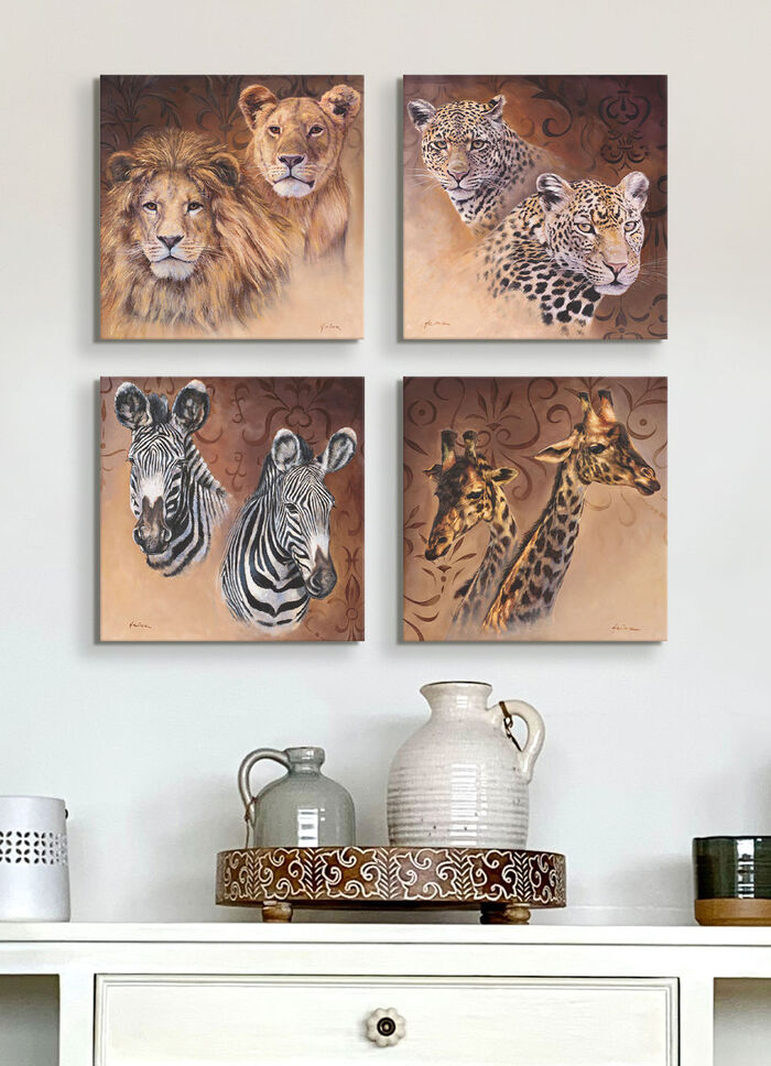 Hochwertiges Leinwandbilder-Set, 4-teilig 