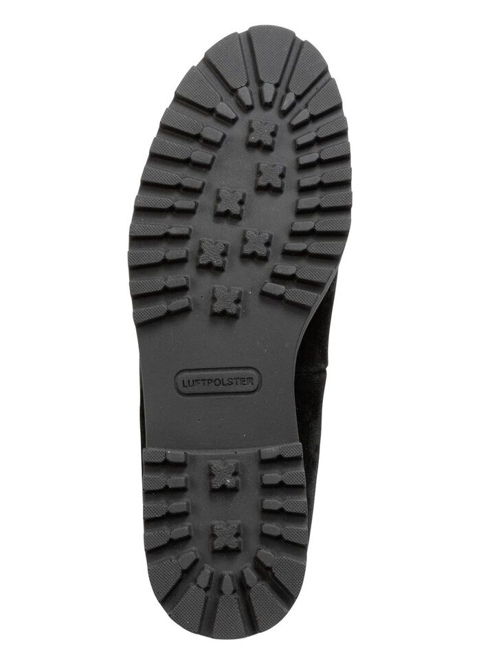 Waldl&auml;ufer, elegante Damen-Ballerinas, Weite H, mit herausnehmbarem Fu&szlig;bett SCHWARZ