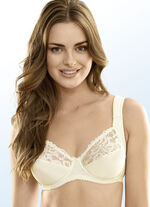 Viania Zweierpack Bügel-BH mit Elastikspitze 1X SCHWARZ, 1X SEKT