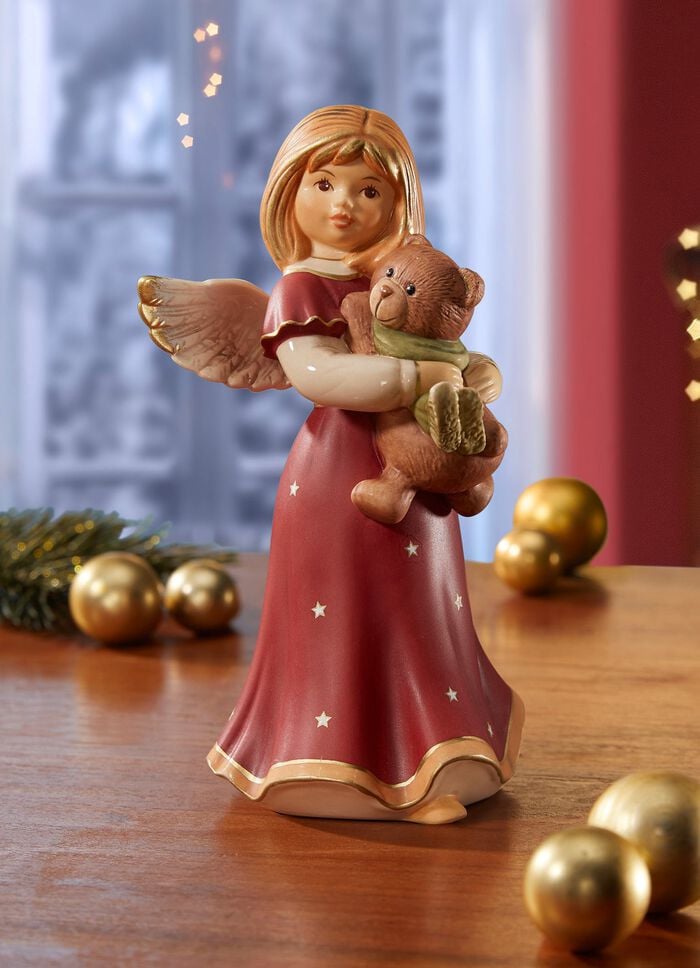 Engel mit Teddy aus dem Hause Goebel BORDEAUX