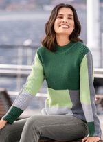 Pullover in Perlfang GR&Uuml;N-PISTAZIE-GRAU