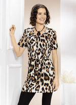 Longshirt mit Bindeg&uuml;rtel 