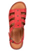 Gemini, klassische Damen-Sandalen, Weite G, aus Leder ROT
