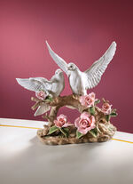 Taubenpärchen auf Ast 