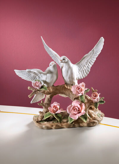 Taubenpärchen auf Ast 