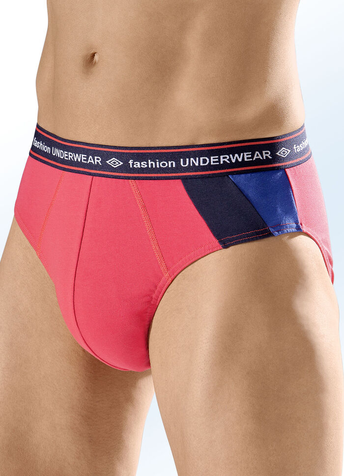 F&uuml;nferpack Slips mit farbigen Eins&auml;tzen 