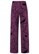 Hose in bequemer Weite AUBERGINE-SCHWARZ