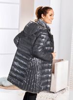 Kurzmantel mit seitlicher L&auml;ngssteppung 