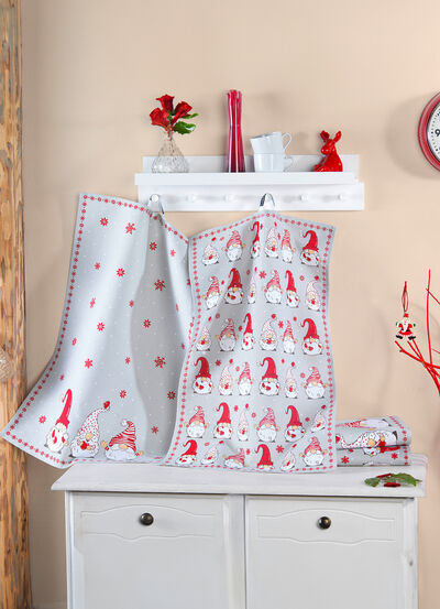 Geschirrtücher mit Wichtelmotiv, 3er-Set 