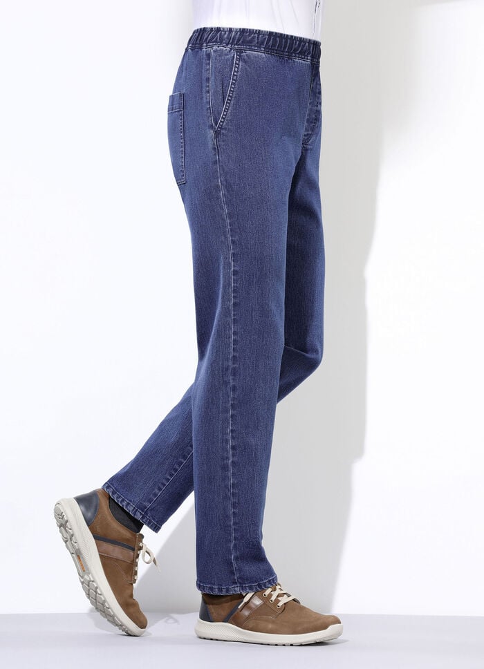 Schlupfjeans in 3 Farben JEANSBLAU