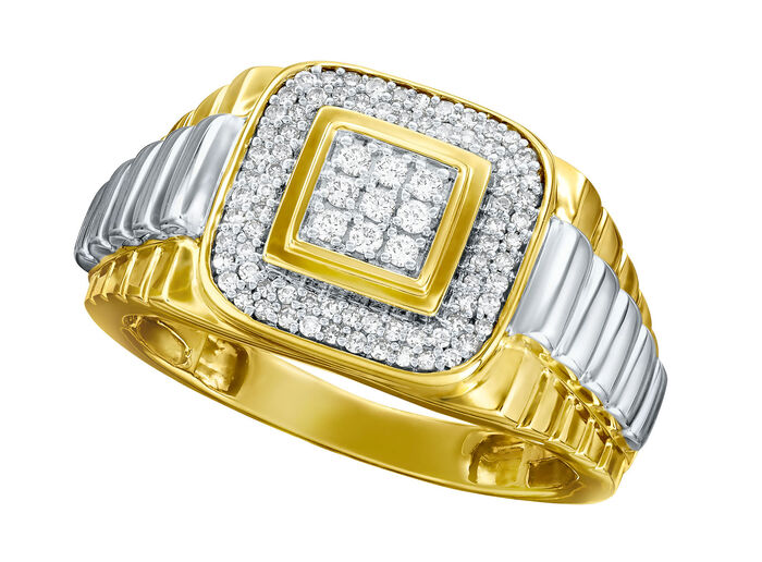 Herrenring mit Diamanten 