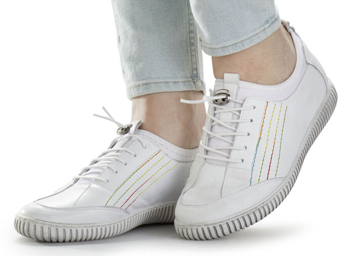 Gemini Sneaker mit elastischem Textilmaterial WEISS