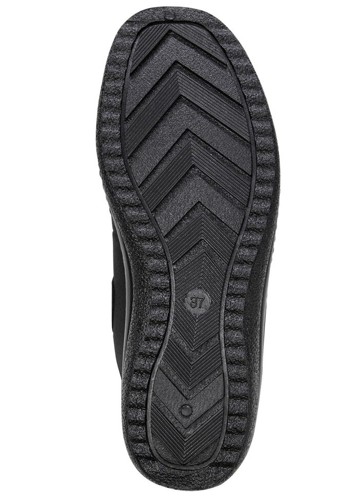 Stiefelette mit Krokolack-Besatz SCHWARZ