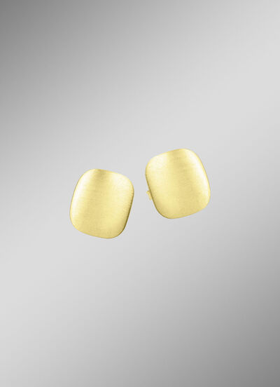 Satinierte Ohrstecker aus Gold 