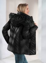 Jacke mit abnehmbarer Kapuze SCHWARZ