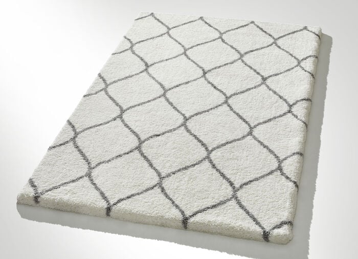 Gemütlich weiche Hochflor-Brücken und -Teppiche CREME
