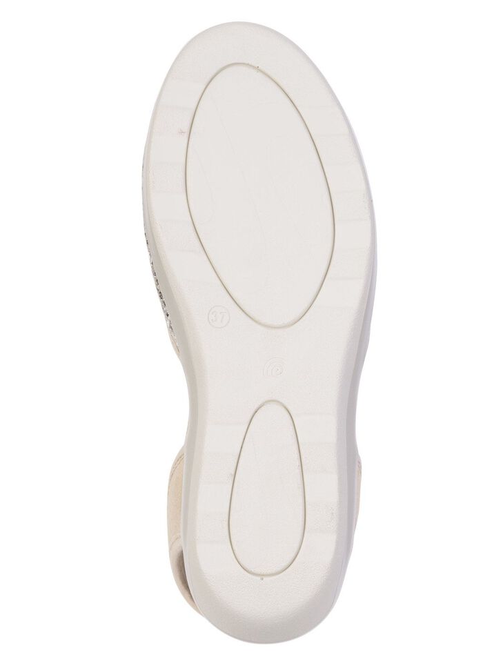 Sommerliche Damen-Sandalen, Weite G, mit Elastikb&auml;ndchen BEIGE