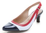 ELENA EDEN Sling-Pumps in edler Form BLAU-WEISS-ROT