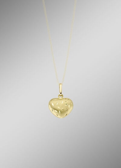 Herz-Anhänger mit strukturierter Vorderseite 