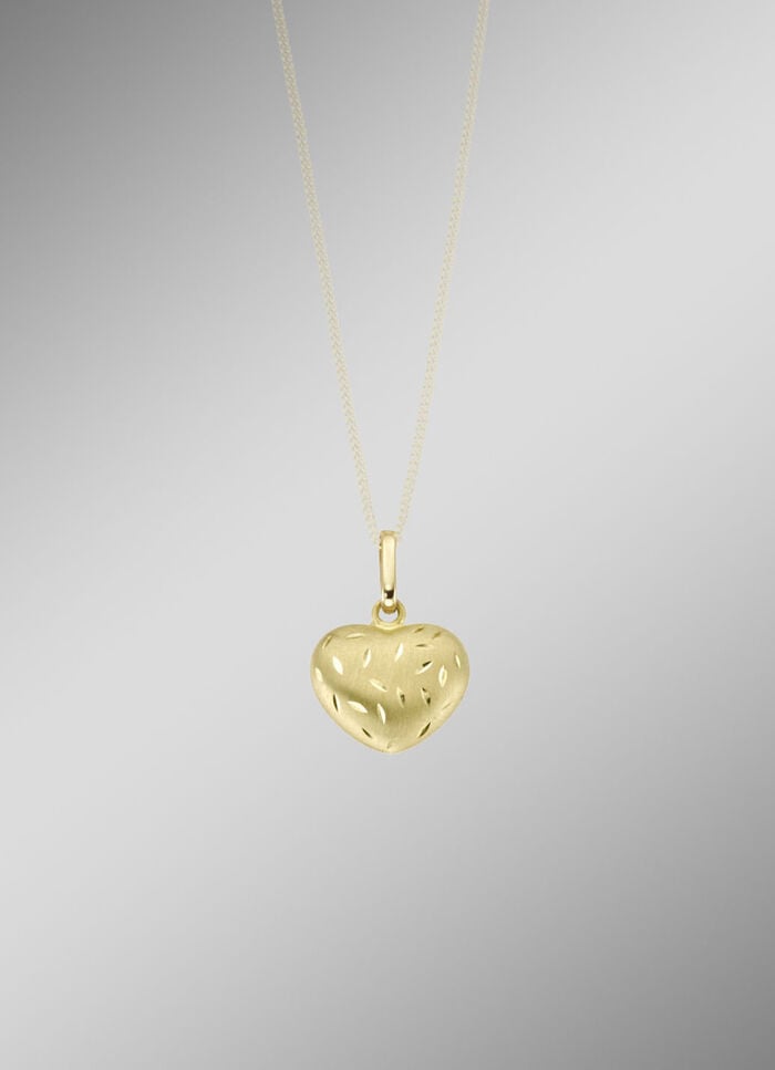 Herz-Anhänger mit strukturierter Vorderseite 