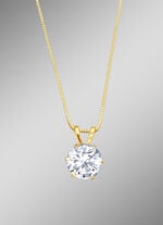 Anhänger mit synthetischen Zirkonia und Veneziakette 