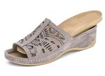 Mubb Pantolette mit antiker Lochung TAUPE