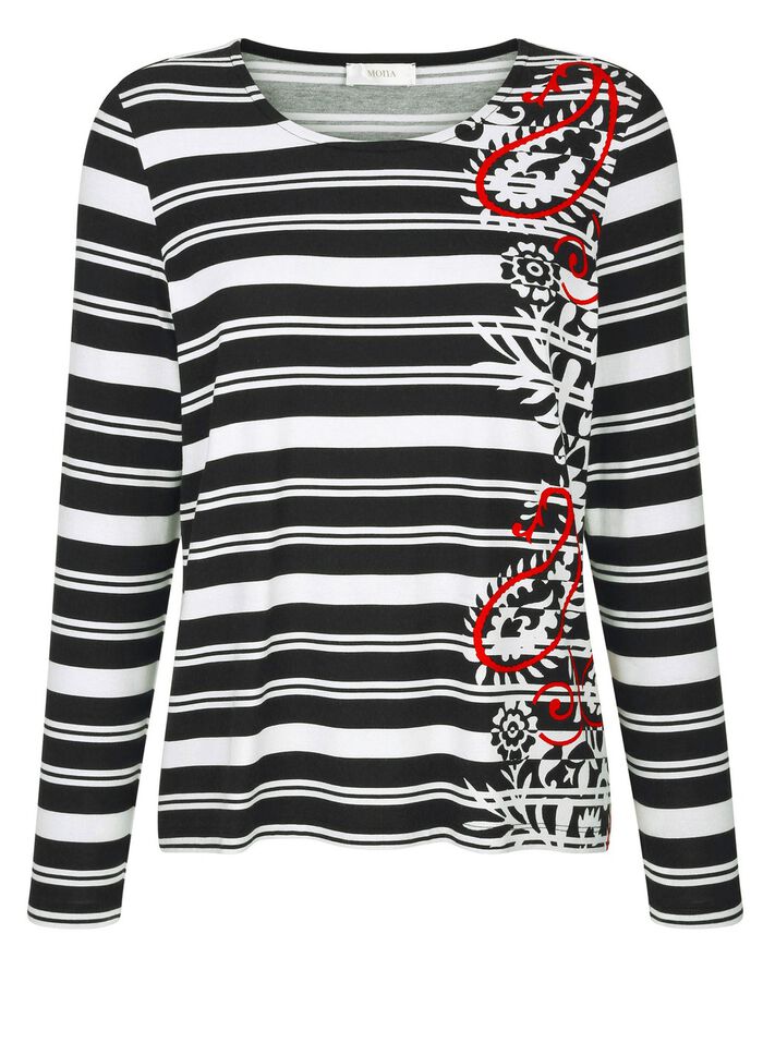 Shirt  mit roten Farbakzenten 