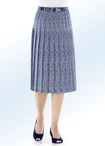 Rock mit plissierten Rundumfalten MARINE-WEISS