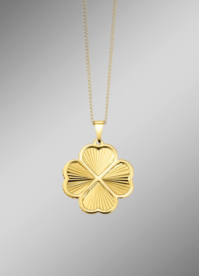 Kleeblatt-Anh&auml;nger aus Gold 