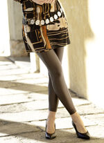 Leggings in feiner Glanz-Optik NUGATBRAUN