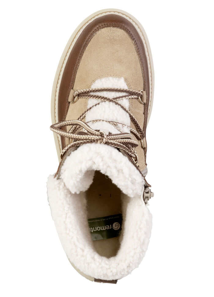 Remonte, gefütterte Damen-Boots, Winterschuhe, Weite G, mit Reißverschluss BRAUN-SAND