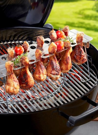 Gefu H&auml;hnchenkeulen-Halter aus hochwertigem Edelstahl 