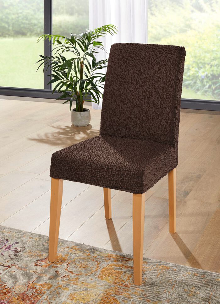 Strapazierf&auml;higer Stretch-Stuhlbezug, bi-elastisch BRAUN
