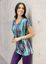 Shirt mit silberfarbenem Foliendruck 