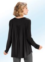 Shirt-Tunika mit rundem Halsausschnitt SCHWARZ