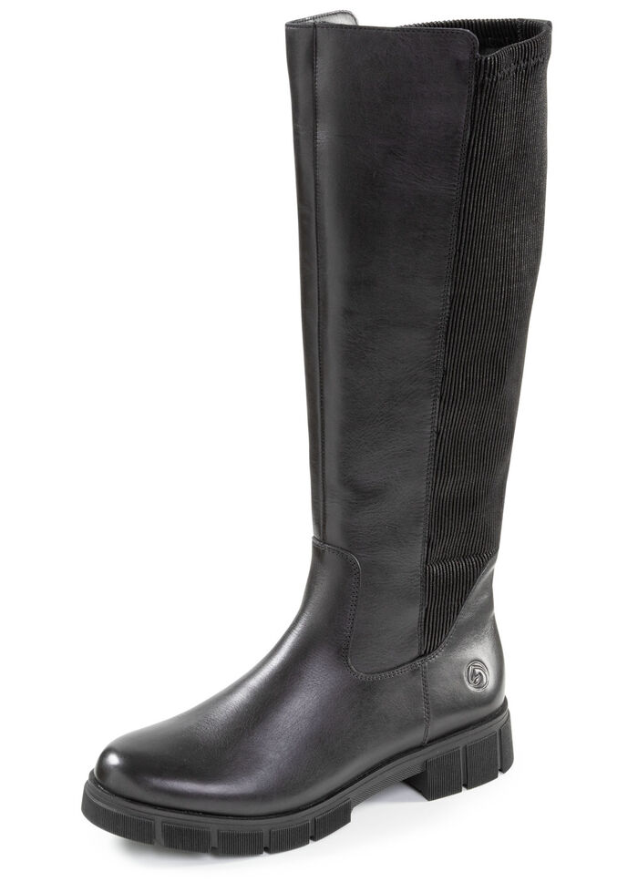 Remonte, klassische Damen-Stiefel, Winterschuhe, Weite G, mit Reißverschluss SCHWARZ
