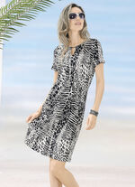 Laurina Kleid mit farbbrillantem Druckdessin 