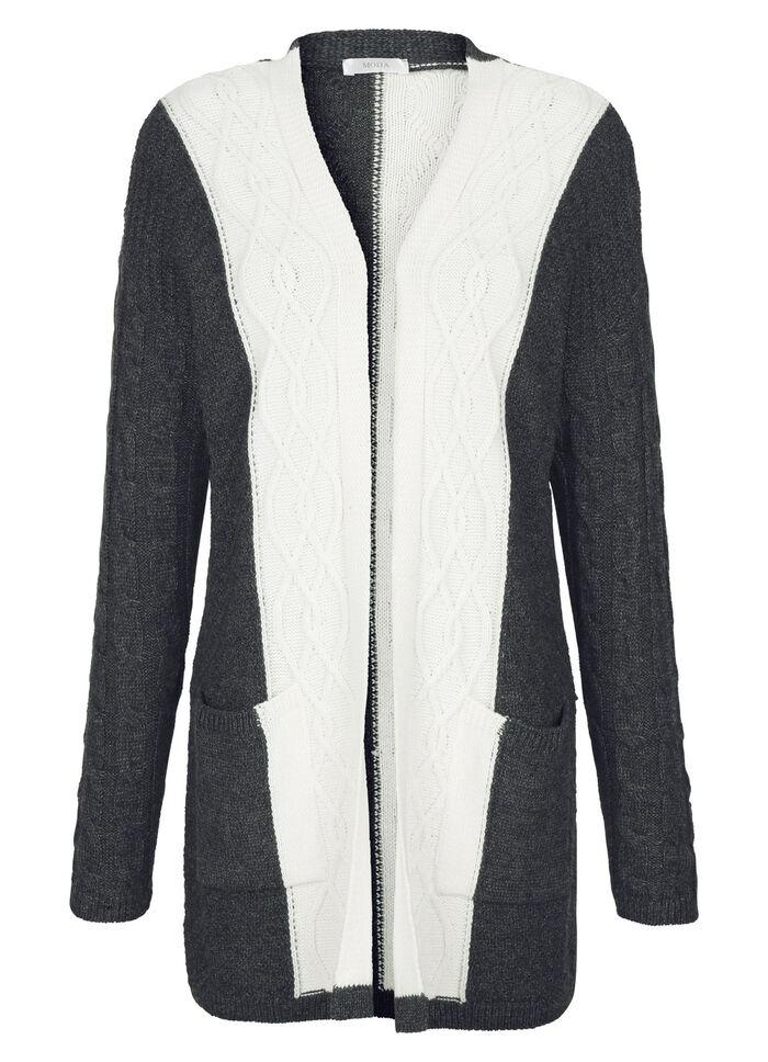 Strickjacke in Strukturmix 