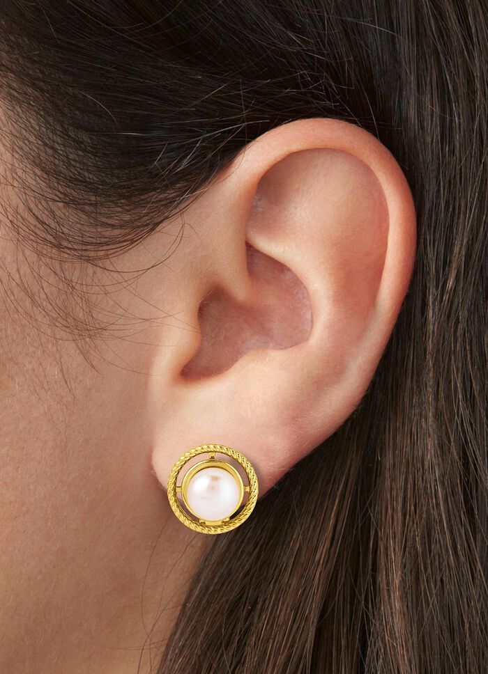 Ohrclips mit S&uuml;&szlig;wasser-Zuchtperlen und Clipverschluss 