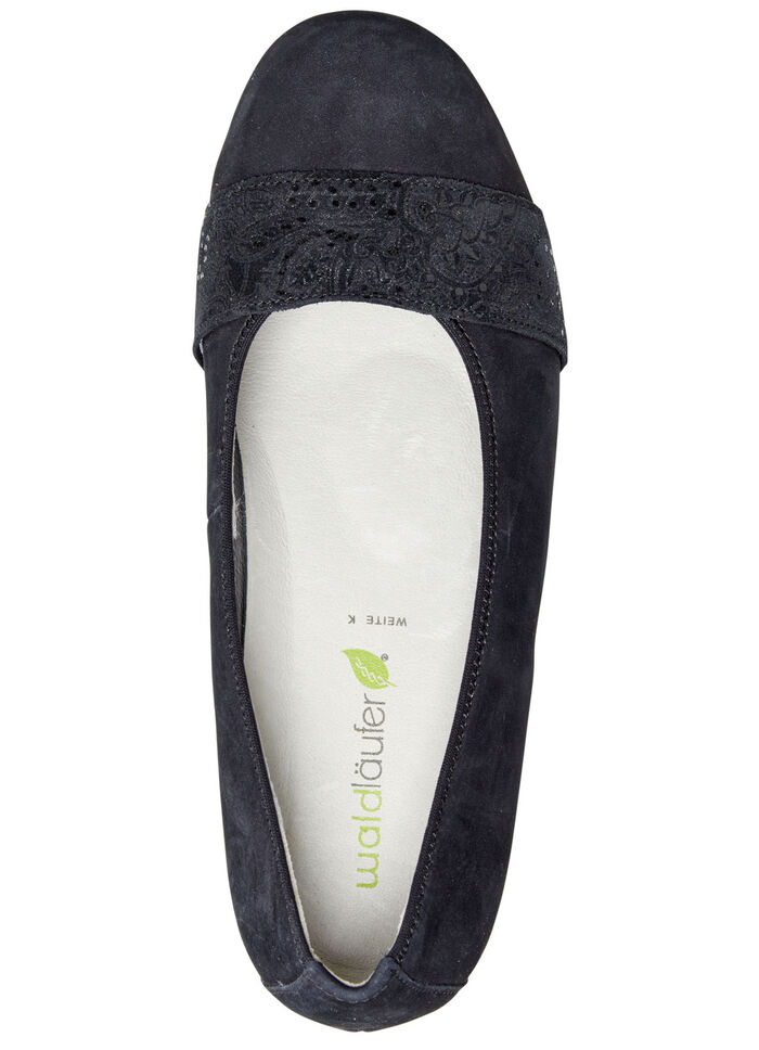 Waldl&auml;ufer, bequeme Damen-Pumps, Weite K, mit herausnehmbarem Fu&szlig;bett SCHWARZ